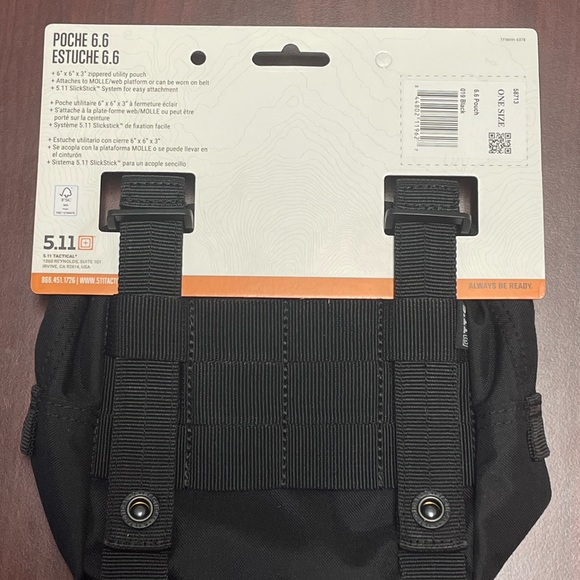 5.11 Tactical 6.6 Pouch. Black #58713. Excellent personal pouch ballistic vest. - Picture 5 of 5